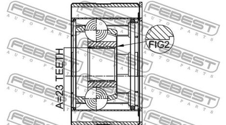 Фото 2 - Елемент трансмісії FEBEST 0411CU2WSHA