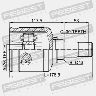 Фото 2 - ШРКШ FEBEST 0411CW6LH