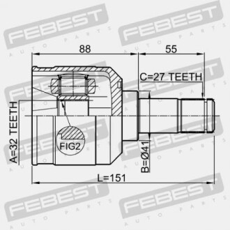 Фото 2 - ШРКШ FEBEST 0411-DJ24 (0411DJ24)