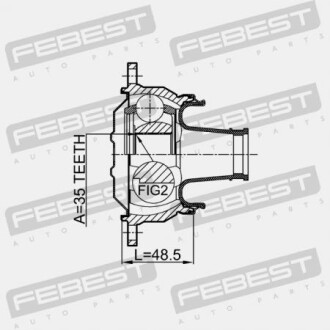 Фото 2 - Елемент трансмісії FEBEST 0411V75SHA