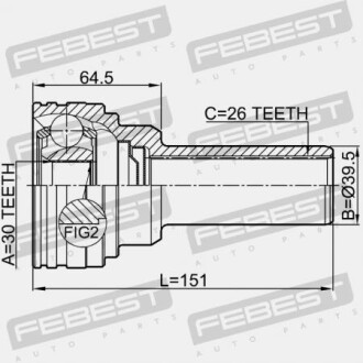 Фото 2 - Елемент трансмиссии FEBEST 0411V97WSHA