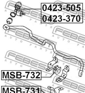 Фото 2 - Стійка стабілізатора FEBEST 0423-370