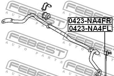 Фото 2 - Стійка стабілізатора FEBEST 0423NA4FR