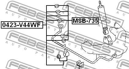 Фото 2 - Стойка стабилизатора FEBEST 0423-V44WF (0423V44WF)