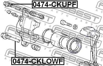 Фото 2 - Тормозной суппорт FEBEST 0474-CKLOWF (0474CKLOWF)