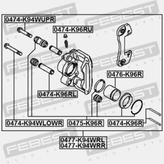 Фото 2 - Тормозной суппорт FEBEST 0474K94WUPR