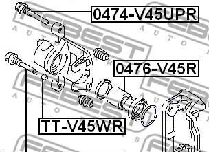 Фото 2 - Тормозной суппорт FEBEST 0474V45UPR