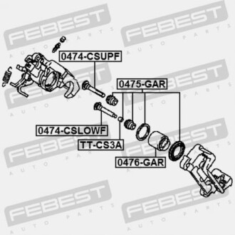Фото 2 - Ремкомплект супорта FEBEST 0475GAR