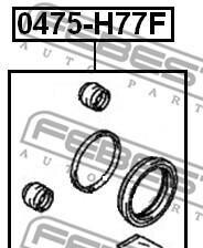 Фото 2 - Ремкомплект суппорта FEBEST 0475-H77F
