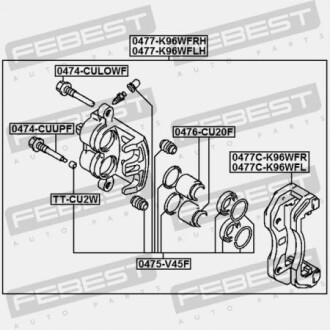 Фото 2 - Ремкомплект суппорта FEBEST 0477CK96WFL