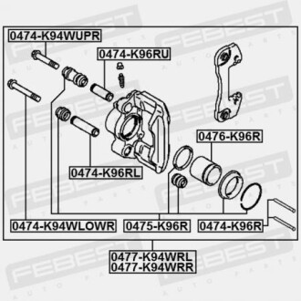 Фото 2 - Тормозной суппорт FEBEST 0477K94WRL