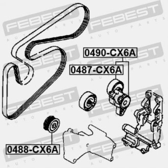 Фото 2 - Ролик ременя приводного FEBEST 0487CX6A
