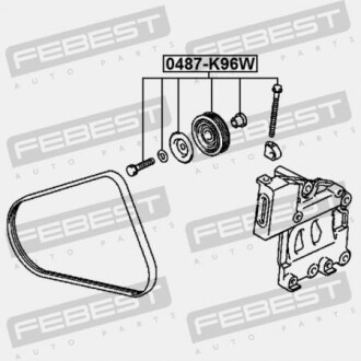 Фото 2 - Ролик ременя приводного FEBEST 0487K96W