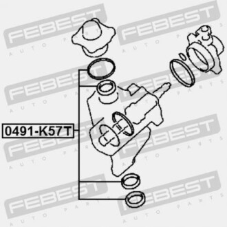Фото 2 - Рулевая рейка и крепление FEBEST 0491-K57T (0491K57T)
