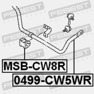 Фото 2 - Стійка стабілізатора FEBEST 0499CW5WR