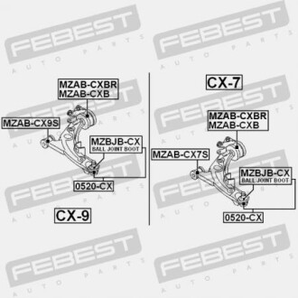 Фото 2 - Шарова опора FEBEST 0520-CX (0520CX)