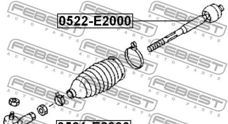 Фото 2 - Рульовий наконечник FEBEST 0521-E2000