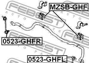 Фото 2 - Стійка стабілізатора FEBEST 0523-GHFR