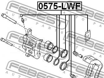 Фото 2 - Ремкомплект суппорта FEBEST 0575-LWF