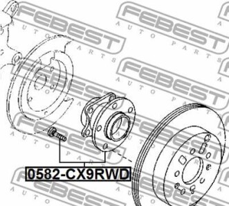 Фото 2 - Ступица FEBEST 0582-CX9RWD (0582CX9RWD)