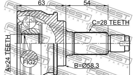 Фото 2 - ШРУС FEBEST 0710-GVJBR (0710GVJBR)