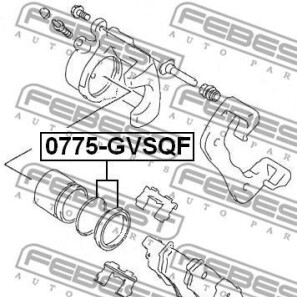 Фото 2 - Ремкомплект суппорта FEBEST 0775-GVSQF (0775GVSQF)