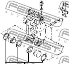 Фото 2 - Ремкомплект суппорта FEBEST 0875-G12F (0875G12F)