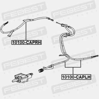 Фото 2 - Трос ручного гальма FEBEST 10100CAPLH