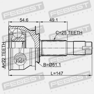 Фото 2 - ШРКШ FEBEST 1010CBT