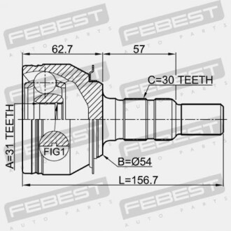 Фото 2 - ШРКШ FEBEST 1010J309