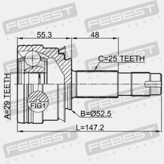 Фото 2 - ШРУС FEBEST 1010T300MT