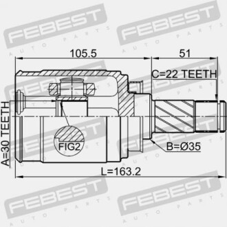 Фото 2 - ШРКШ FEBEST 1011T300RH