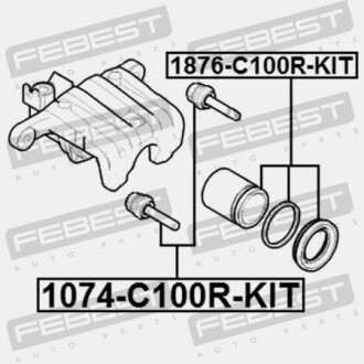 Фото 2 - Тормозной суппорт FEBEST 1074-C100R-KIT (1074C100RKIT)