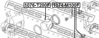 Фото 2 - Тормозной суппорт FEBEST 1074-M100F (1074M100F)