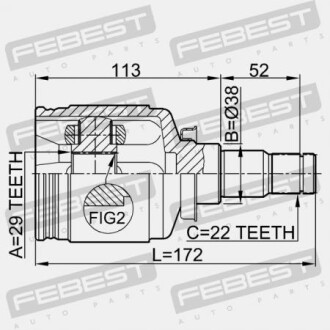 Фото 2 - ШРУС FEBEST 1111J200