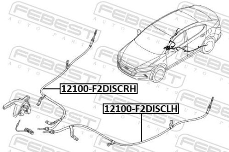 Фото 2 - Автозапчасть FEBEST 12100F2DISCLH