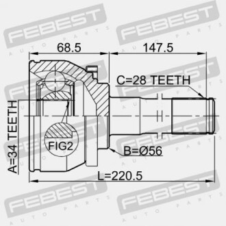 Фото 2 - ШРУС FEBEST 1210TER