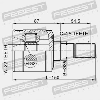 Фото 2 - ШРУС FEBEST 1211-ACCAT (1211ACCAT)