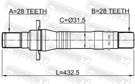Фото 2 - Автозапчастина FEBEST 1212SFCM