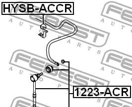 Фото 2 - Стойка стабилизатора FEBEST 1223-ACR (1223ACR)