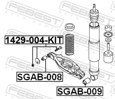 Болт з ексцентриком ремкомплект - FEBEST 1429004KIT