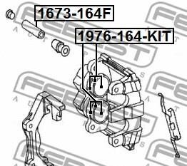 Фото 2 - Гальмівний супорт FEBEST 1673-164F (1673164F)