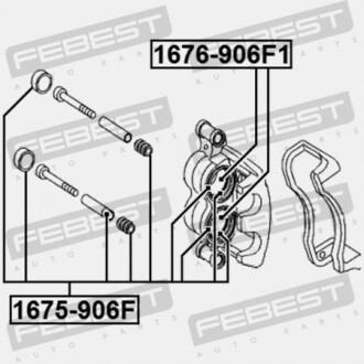 Фото 2 - Ремкомплект суппорта FEBEST 1675906F