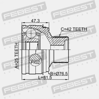 Фото 2 - ШРКШ FEBEST 1710-A4 (1710A4)