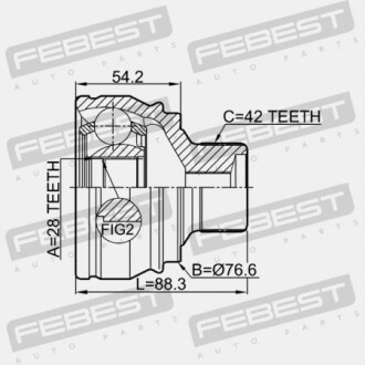 Фото 2 - ШРУС FEBEST 1710A7