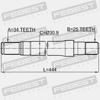 Фото 2 - Полуось FEBEST 1812A17DTRH