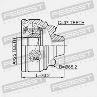 Фото 2 - ШРУС FEBEST 1910F10