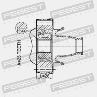 Фото 2 - Елемент трансмісії FEBEST 2011GRCHSHA