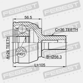 Фото 2 - ШРУС FEBEST 2110-FOCII20 (2110FOCII20)