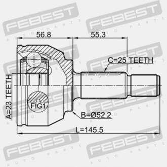 Фото 2 - ШРУС FEBEST 2110FOCIIAU